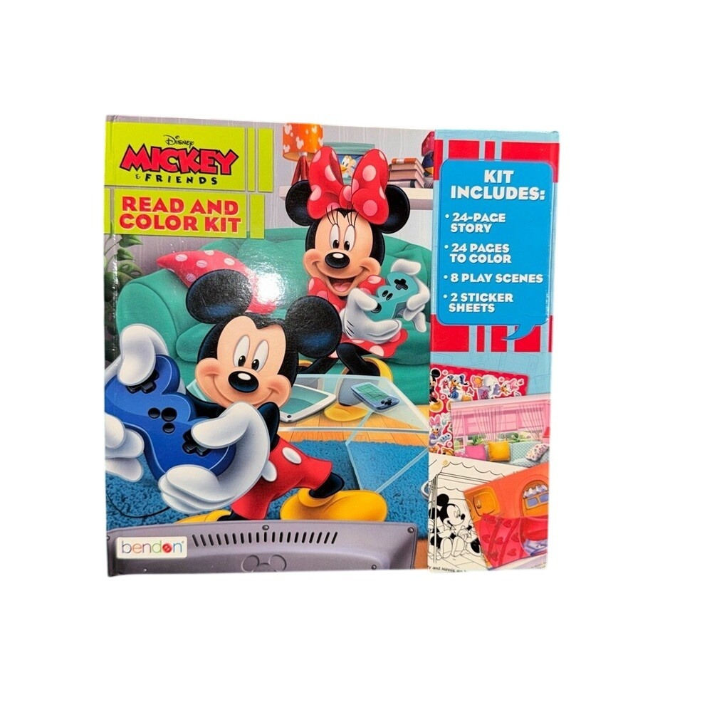 Disney Mickey & Friends Read and Color Activity Kit Bendon Story Stickers 2017